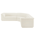 Cascade 148" Velvet Upholstered Fabric Upholstered Sectional