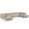 Modari 155" Fabric Upholstered 4pc. Modular Sectional