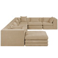 Stellar 152" Chenille Fabric Upholstered 7Pc. Modular Sectional