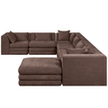 Stellar 152" Chenille Fabric Upholstered 7Pc. Sectional