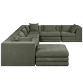Stellar 152" Chenille Fabric Upholstered 7Pc. Sectional