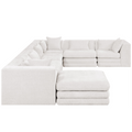 Stellar 152" Chenille Fabric Upholstered 7Pc. Sectional