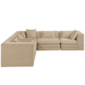 Stellar 114" Chenille Fabric Upholstered 5Pc. Modular Sectional