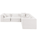 Stellar 114" Chenille Fabric Upholstered 5Pc. Modular Sectional