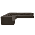 Clove L-Shaped Sectional in Dark Brown