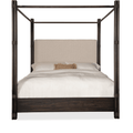 Retreat Pole Rattan Upholstered Poster Bed