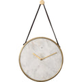 Livenna Indoor Aluminum Wall Clock, Antique Brass