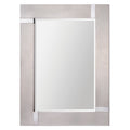 Capiz 40" Tall Rectangle Wall Mirror, Grey