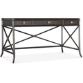 Office Retreat Pole Rattan Writing Desk, Black Sand Finish