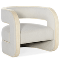 Cascade Accent Chair with Burlap Trim & Neutral Pebble Beach