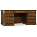 Tynecastle Executive Desk–Leather Writing Surface, 7 Drawers