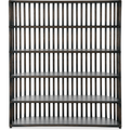 Retreat Slatted Bookcase – Oak Veneer, Accents, Black Sand