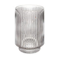 Amiens Indoor Mouth Blown Glass Glass Vase, Grey Fluted