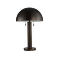 Incanta 23" Tall Dark Bronze Iron Table Lamp with Dome Iron Shade