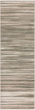 Jubilant Green Ivory Modern Polypropylene Area Rug