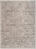 Pure Shades Grey Vintage Polyester Area Rug