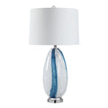 Solis 27.75" Height Table Lamps, Clear And Blue