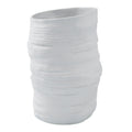 Azures Indoor Ceramic Stoneware Planter, Textured Matte Off-White