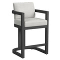 Malibu Barstool in Cast Silver