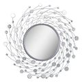 Como 38" Tall Round Wall Mirror, Grey