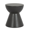 GRC Round End Table, Dark Gray Finish