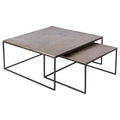 Sanborn Indoor Aluminum Table, Antique Brass
