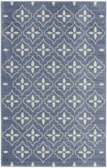 Nourison Essentials Blue Ivory Modern Polypropylene Area Rug