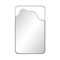 Heron 40" H x 24" W Wall Mirror, Matte Black
