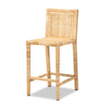 Sofia Natural Finished Wood & Rattan Counter Stool