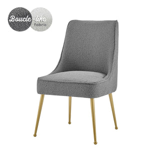 Cedric Set of 2 Dining Chair in Boucle Gray