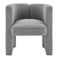 Ariela Fabric Arm Chair in Boucle Gray