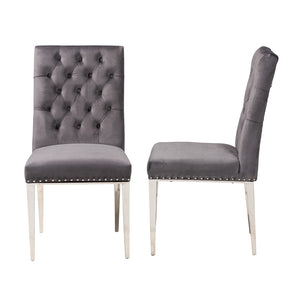 Caspera Set of 2 Dining Chairs in Grey