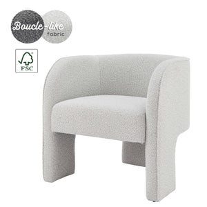 Matteo Arm Chair in Boucle Beige