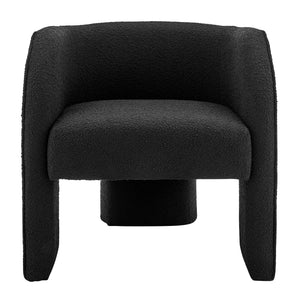 Matteo Arm Chair in Boucle Black