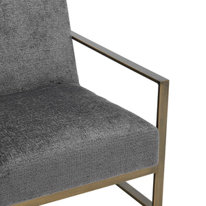 Francis Fabric Accent Arm Chair in Opus Gray
