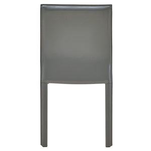 Gervin Set of 2 Recycled Leather Dining Chair in Anthracite