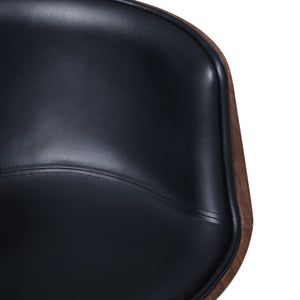 Conan Swivel Accent Chair in Monaco Black