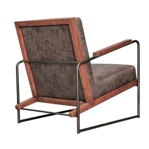 Damian Fabric Accent Arm Chair in Devore Brown