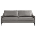 Corland Leather Sofa in Grey