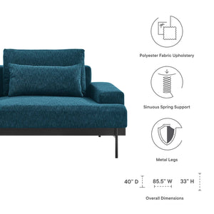 Proximity Upholstered Fabric Sofa in Azure
