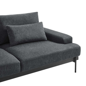 Proximity Upholstered Fabric Sofa in Charcoal