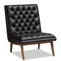 Annetha Modern Black Tufted Accent Chair