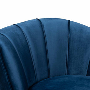 Kailyn Luxe Velvet Navy Blue Sofa