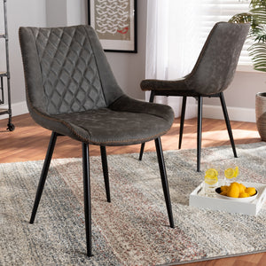 Loire Set of 2 Upholstered Dining Chair Set