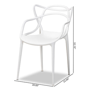 Landry Set of 4 White Stacking Chair Set