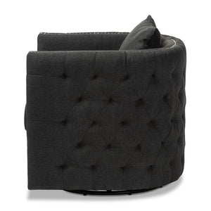 Micah Grey Swivel Upholstered Chair