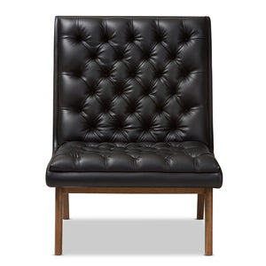 Annetha Modern Black Tufted Accent Chair