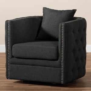 Micah Grey Swivel Upholstered Chair