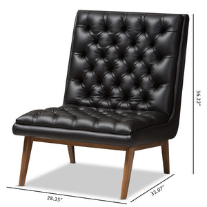 Annetha Modern Black Tufted Accent Chair