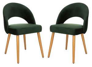 Giani Set of 2 Retro Dining Chair in Green
